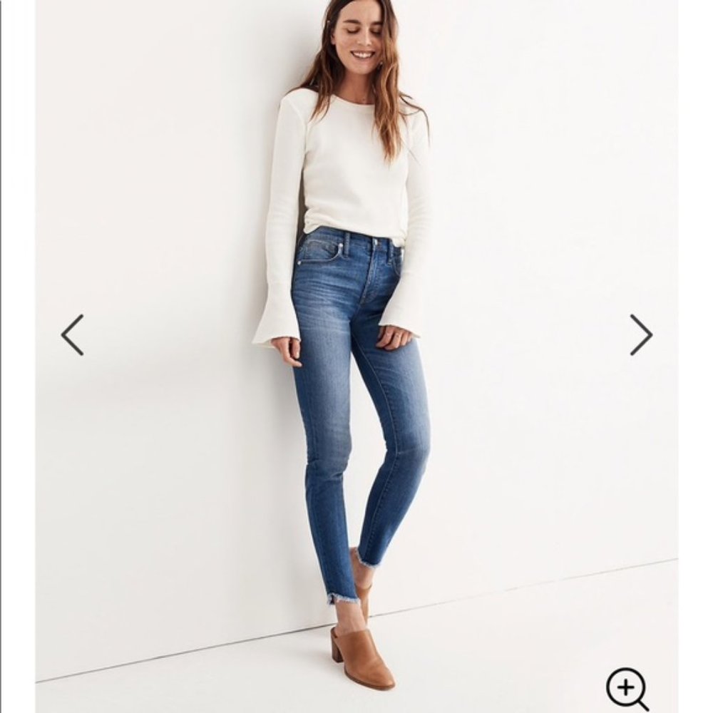 Madewell 10-Inch High-Rise Tulip-Hem Skinny Jeans
